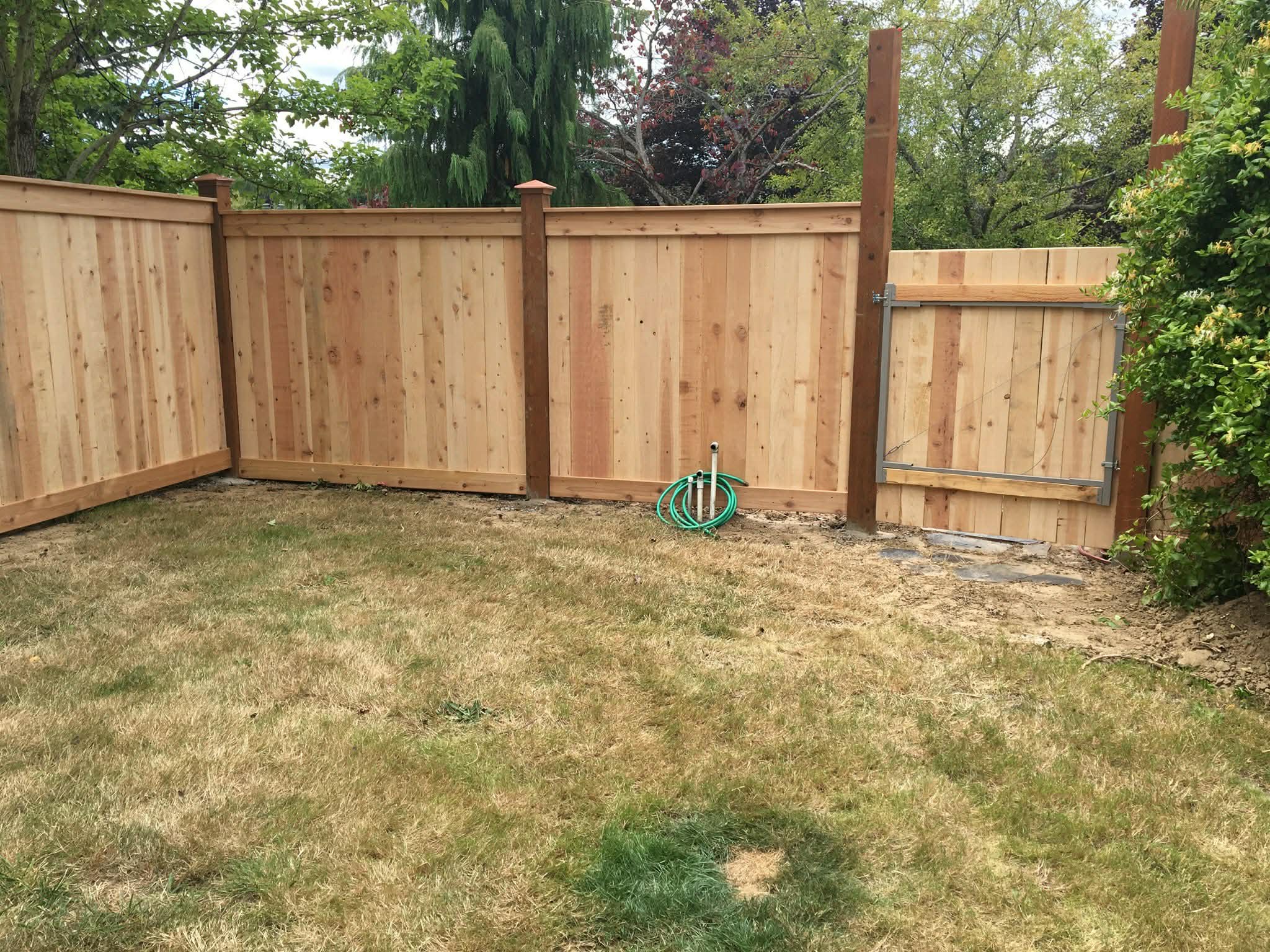 Cedar fence yard in Ridgefield, WA